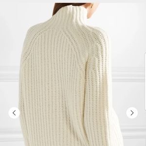 Theory Cashmere Silk Cream Mock Rifonia Sweater